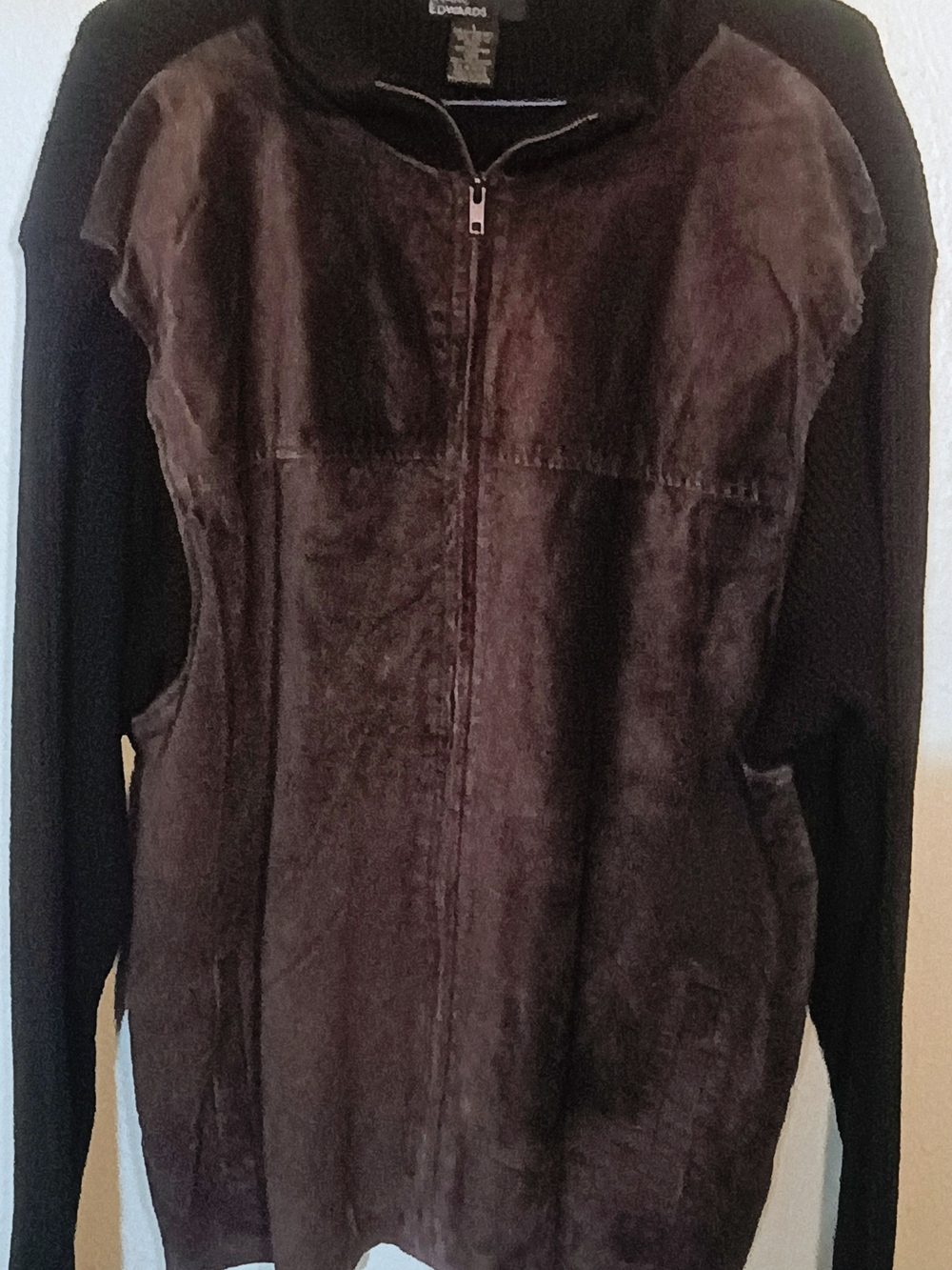Marc Edwards Brown Suede Leather Front Jacket - Brown